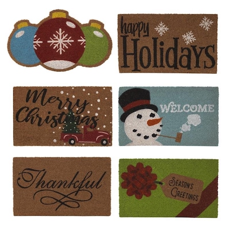 CHRISTMAS DOORMAT ASST 30in.